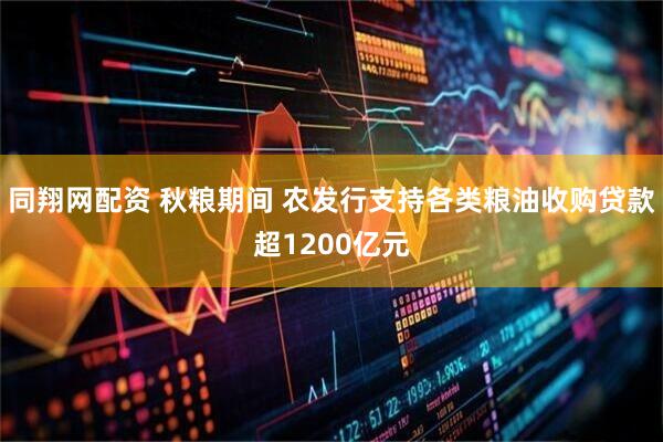 同翔网配资 秋粮期间 农发行支持各类粮油收购贷款超1200亿元